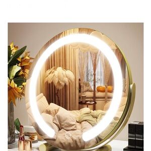 New Gold Vanity Mirror, 12 Inch Makeup Mirror with Lights